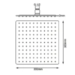 Super-Slim Square Shower Head - Image 2