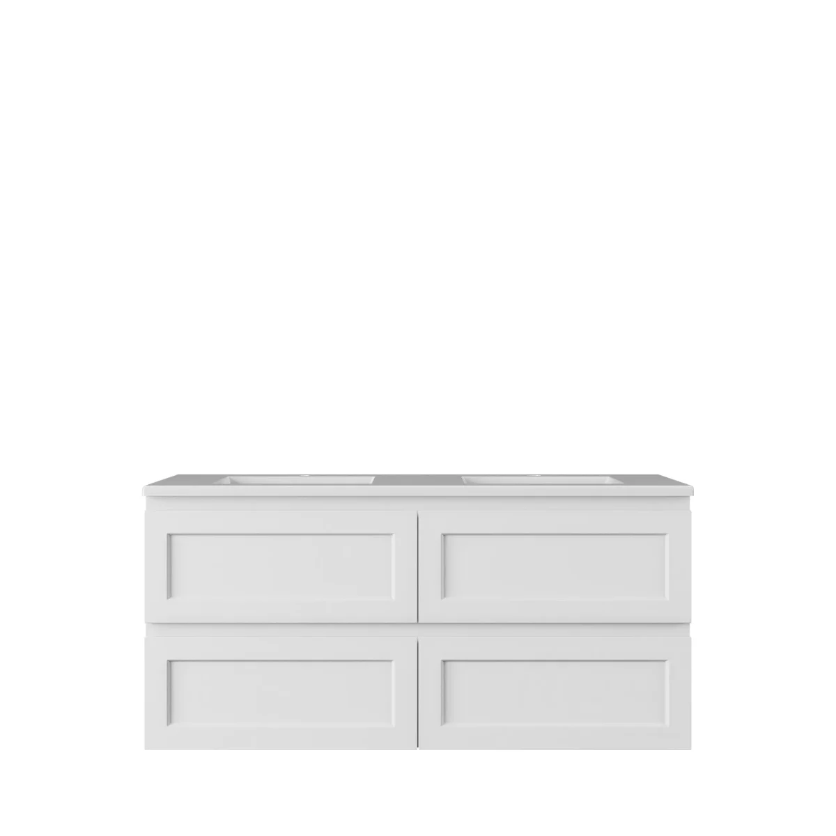 Hamilton Federation Slim Wall Hung Cabinet Matte White LK-FH1221W-MW - Image 2