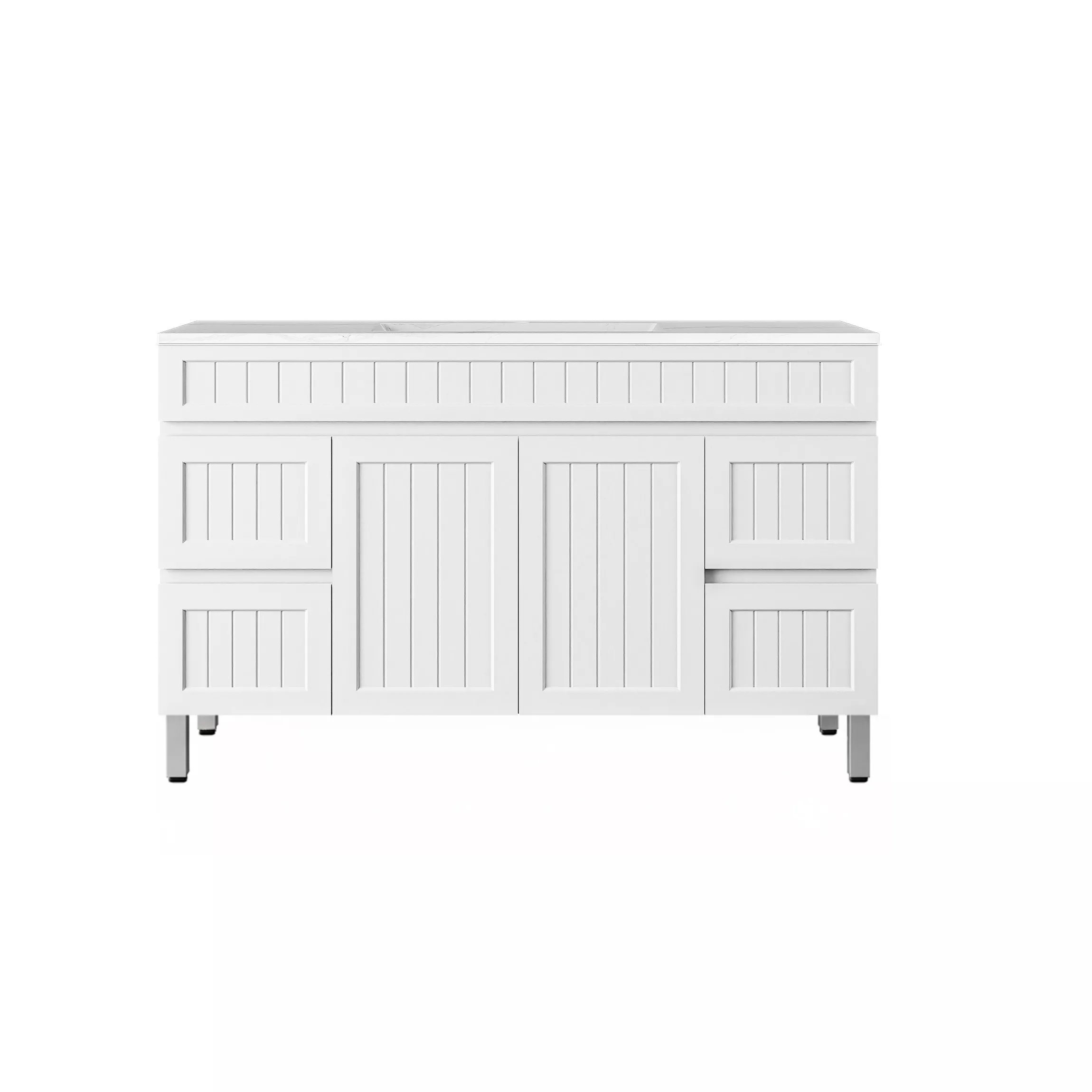 154l-692b044743f4e Archill Federation Wall Hung Matte White PVC Cabinet LK-FA124L-MW - Image 1