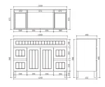 Archill Federation Wall Hung Matte White PVC Cabinet LK-FA124L-MW - Image 2