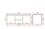 Alpha Wall Hung PVC Vanity with soft closing LK-AL124DW - Image 2