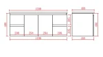 Alpha Wall Hung Vanity with soft closing LK-AL124W - Image 2