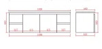 Alpha Wall Hung PVC Vanity with soft closing LK-AL154W - Image 2