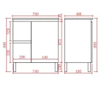 Alpha Free Standing PVC Vanity with soft closing LK-AL74LL - Image 2