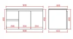 Alpha Wall Hung Vanity with soft closing LK-AL94LW - Image 2