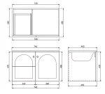 Chester Federation wall hung PVC Cabinet LK-FC74LW-MW - Image 2