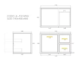 Kingsley Federation Wall Hung PVC Cabinet LK-FK94RW-OG - Image 2