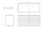 Cabarita Morden Wall Hung PVC Cabinet, Matte Black LK-MC1200W-MB - Image 3