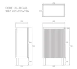 Crete Mini Free Standing PVC Cabinet on legs LK-MC42L-MW - Image 3