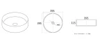 Olley Fine Ceramic Above Counter Basin LK-OA390-MCW - Image 2