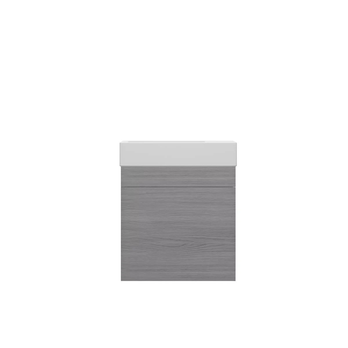 Crete Mini Wall Hung PVC Cabinet Grey Oak LK-PK45W-OG - Image 3