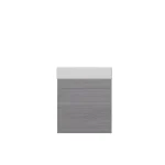 Crete Mini Wall Hung PVC Cabinet Grey Oak LK-PK45W-OG