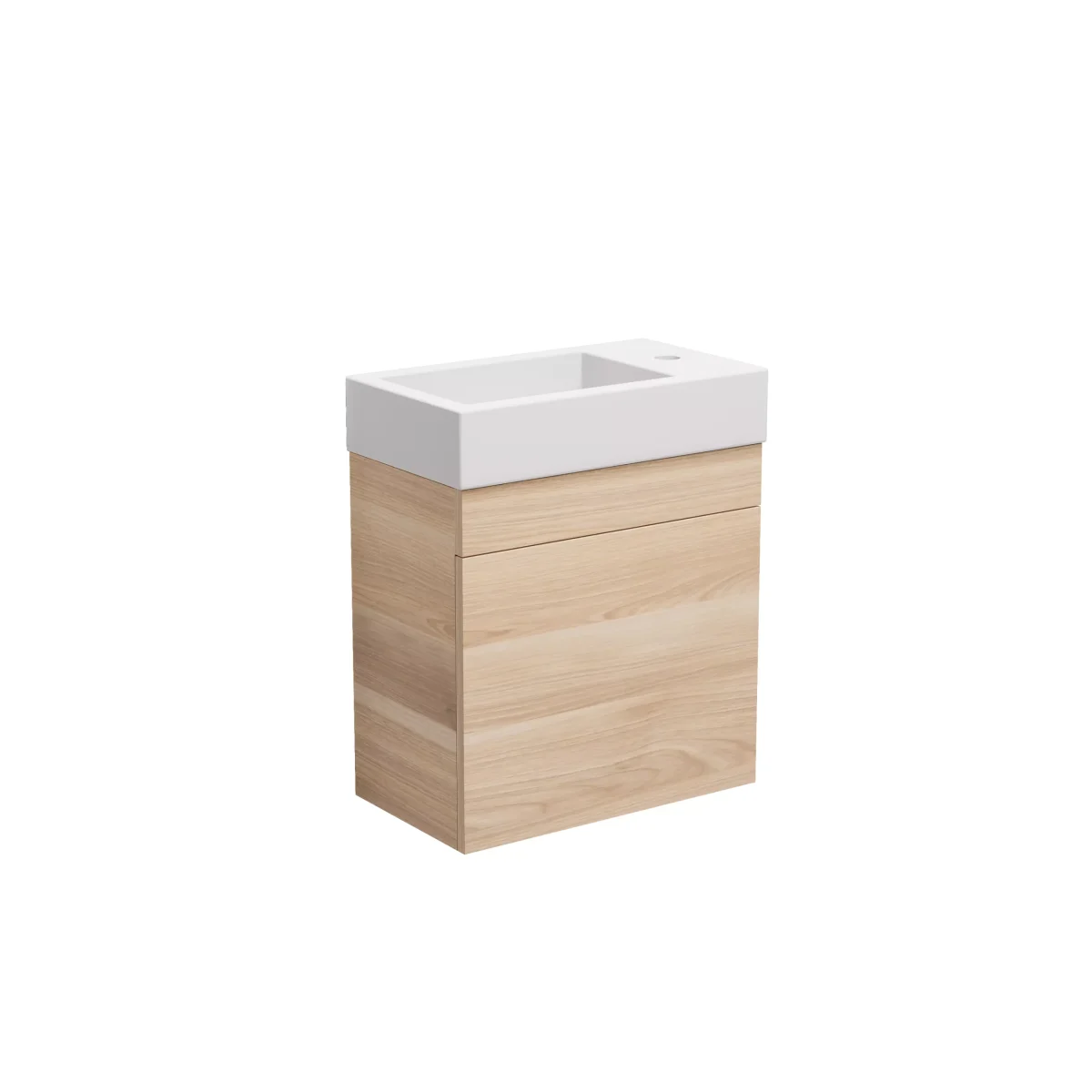 Crete Mini Wall Hung PVC Cabinet Natural Oak LK-PK45W-OAK - Image 2