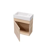 Crete Mini Wall Hung PVC Cabinet Natural Oak LK-PK45W-OAK - Image 3