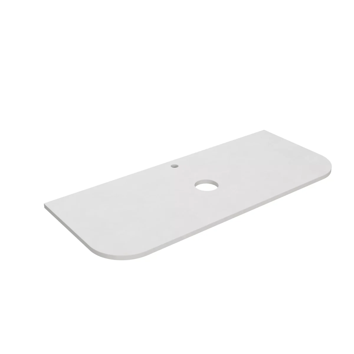 Solid Surface Plain Slab Curve- Matte White - Image 2