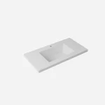 Blanco White Sintered Stone seamless joined with fine ceramic basin LK-UBW