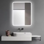 Curved Rim Rectangle LED Mirror - Image 2