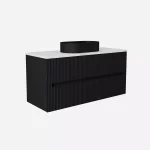 Cabarita Morden Wall Hung PVC Cabinet, Matte Black LK-MC1200W-MB - Image 2