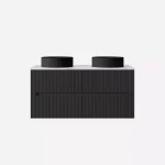 Cabarita Morden Wall Hung PVC Cabinet, Matte Black LK-MC1220W-MB