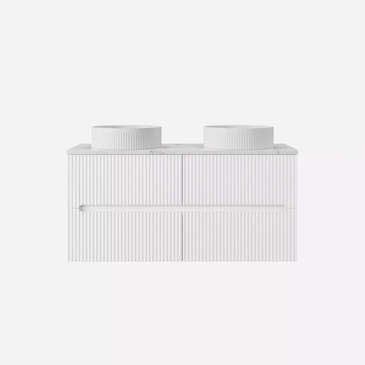 Cabarita Morden Wall Hung PVC Cabinet, Matte White LK-MC1200W-MW - Image 2