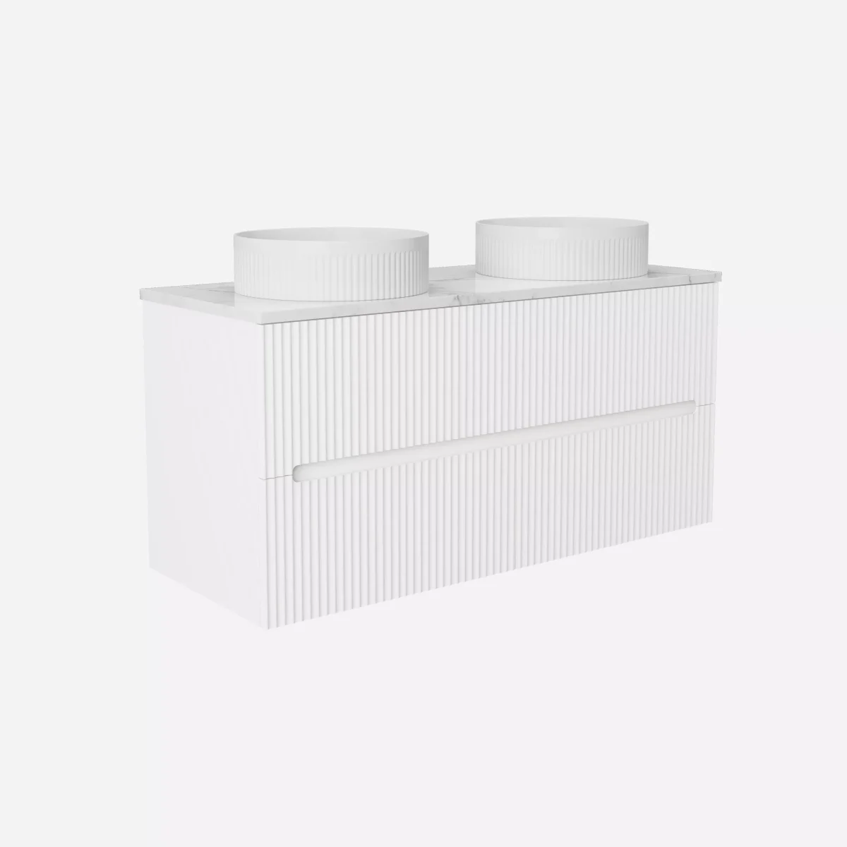 Cabarita Morden Wall Hung PVC Cabinet, Matte White LK-MC1220W-MW - Image 2