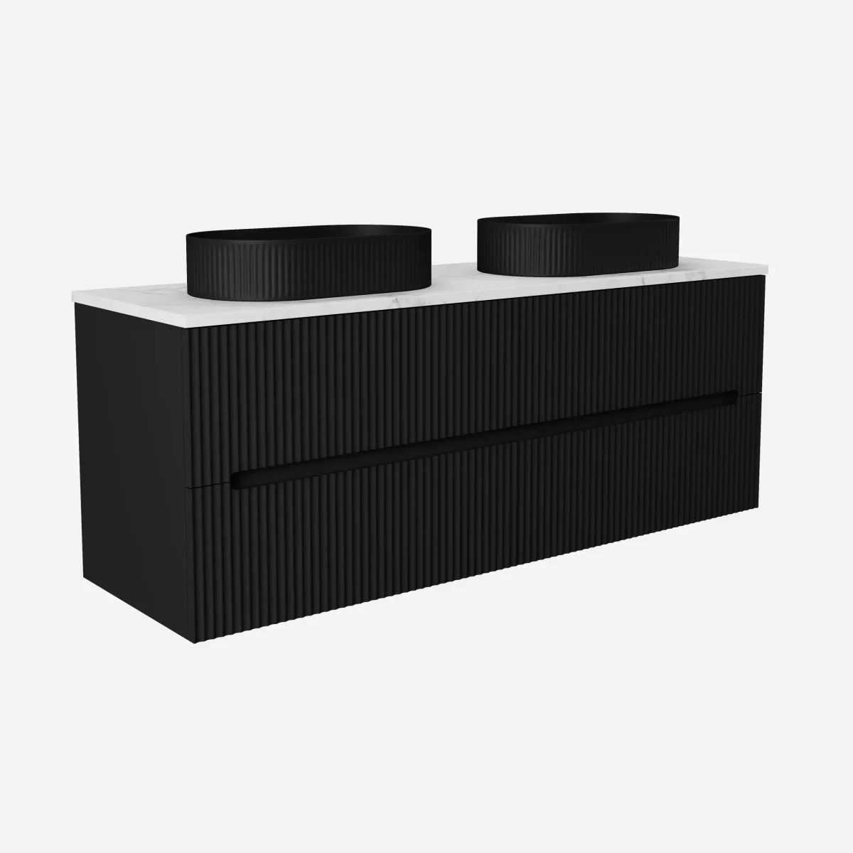 Cabarita Morden Wall Hung PVC Cabinet, Matte Black LK-MC1520W-MB - Image 2