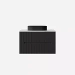 Cabarita Morden Wall Hung PVC Cabinet, Matte Black LK-MC900W-MB