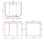 Devito Modern Wall Hung Vanity PVC Cabinet LK-MD600W-MW - Image 2
