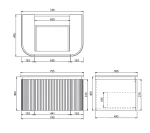 Estella Modern Wall Hung Vanity PVC Cabinet LK-ME750W-MW - Image 3