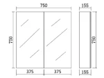 Alpha PVC Shaving Cabinets LK-ALSV750 - Image 2