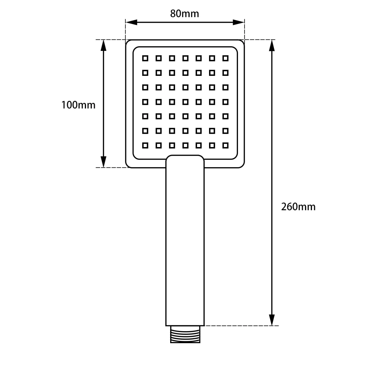 Square ABS Handheld Shower - Image 2
