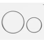 Geberit Push Plate Sigma20MW Fingerprint resistant Matte White, white chrim, 115.882.01.1