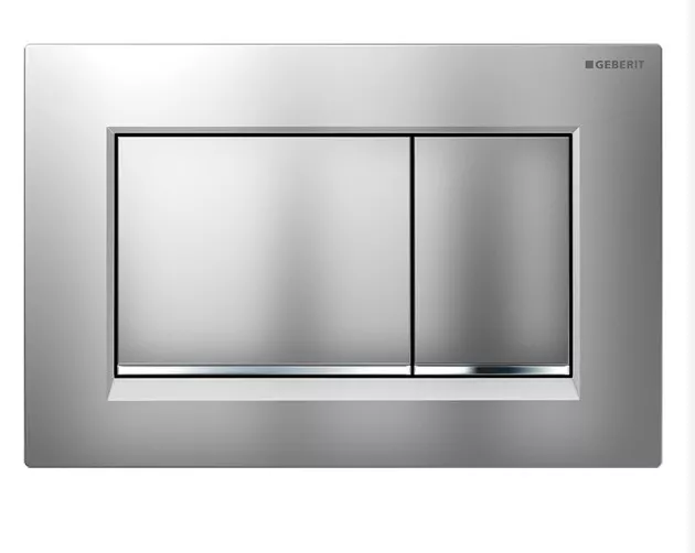 sigma30jq-6929a825725cd Geberit Push Plate Fingerprint resistant, matte finish, chrome trimSigma30JQ, 115.883.JQ.1 - Image 1