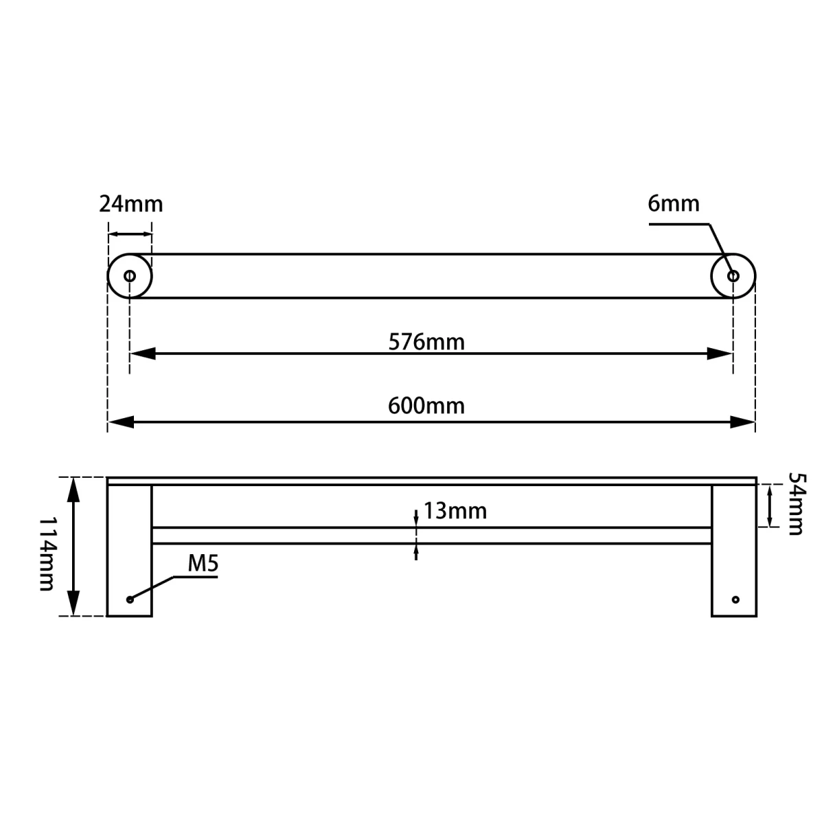 Double Towel Rail - Image 2