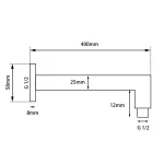 Square Wall Mounted Shower Arm - Image 2