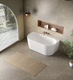 DOVER Back To Wall Free Standing Overflow Bath LK-DV