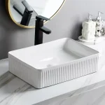 Crete Flueted Fine Ceramic Above Counter Basin LK-CFA