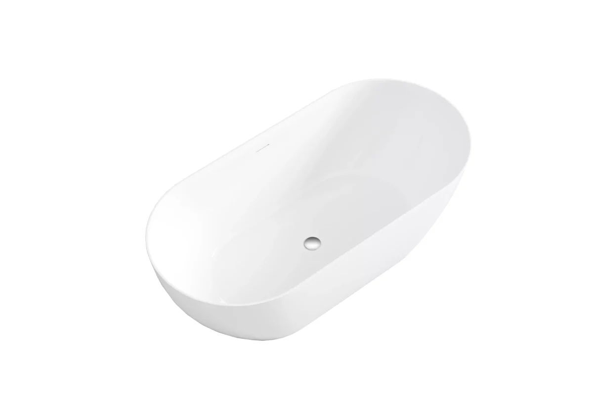 Ellips Slim Acrylic Free Standing Overflow Bathtub - Image 3