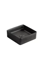 Crete Flueted Fine Ceramic Above Counter Basin LK-CFA - Image 4