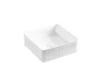 Crete Flueted Fine Ceramic Above Counter Basin LK-CFA - Image 3