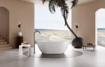 Ellips Slim Acrylic Free Standing None Overflow Bathtub LK-EL