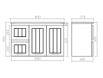 Archill Federation Wall Hung Matte White Ensuite PVC Cabinet LK-FA93LW-MB - Image 2