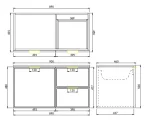 Madura Federation Wall Hung Cabinet Matte White LK-FM94RW-MW - Image 2