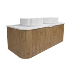 Agena Fluted Wood Grain WH Vanities Prime Oak LK-MA1200W-PO - Image 5