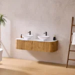 Agena Fluted Wood Grain WH Vanities Prime Oak LK-MA1800W-PO