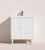 Crete Modern Free Standing Vanity Matte White LK-MC74LL-MW