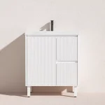 Crete Modern Free Standing Vanity Matte White LK-MC74RL-MW