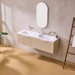 Kliff Fluted Wood Grain Vanities Coastal Oak LK-MK1500W-CO