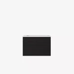 Sedona Matte Black Fluted Wall Hung PVC Cabinet LK-MS600W-MB