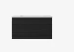 Sedona Matte Black Fluted Wall Hung PVC Cabinet LK-MS750W-MB - Image 2